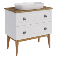 Тумба с раковиной ASB-Woodline Каталина 80 white