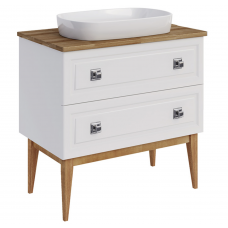 Тумба с раковиной ASB-Woodline Каталина 80 white