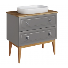 Тумба с раковиной ASB-Woodline Каталина 80 grey