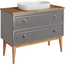 Тумба с раковиной ASB-Woodline Каталина 100 grey