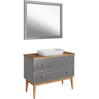 Мебель для ванной ASB-Woodline Каталина 100 grey Мебель для ванной ASB-Woodline Каталина 100 grey