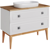Тумба с раковиной ASB-Woodline Каталина 100 white