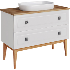 Тумба с раковиной ASB-Woodline Каталина 100 white