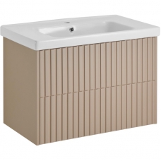 Тумба с раковиной ASB-Woodline Риола 80, капучино