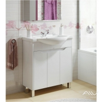 Тумба с раковиной Alavann Crystal 75, белая