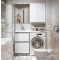 Тумба с раковиной Alavann Soft Silver 120, белая