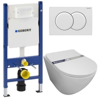 Комплект Система инсталляции Geberit 111.154.11.1 + кнопка смыва Delta01 115.107.11.1 + унитаз Bloomix Trend Long 2.0 AD1203R/UF1 безободковый Комплект Система инсталляции Geberit 111.154.11.1 + кнопка смыва Delta01 115.107.11.1 + унитаз Bloomix Trend Long 2.0 AD1203R/UF1 безободковый