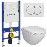 Комплект Система инсталляции Geberit 111.154.11.1 + кнопка смыва Delta01 115.107.11.1 + унитаз Bloomix Trend CH1203R/UF1 безободковый Комплект Система инсталляции Geberit 111.154.11.1 + кнопка смыва Delta01 115.107.11.1 + унитаз Bloomix Trend CH1203R/UF1 безободковый