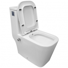Унитаз-моноблок Bloomix S-Line 2324SВ/ UF3 безободковый, с биде и смесителем