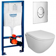 Комплект Система инсталляции Grohe Rapid SL 38721001 + унитаз Bloomix Trend CH1203R/UF1 безободковый