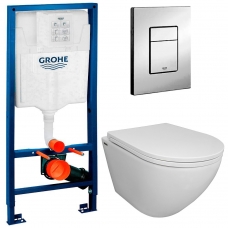 Комплект Система инсталляции Grohe 38772001 + унитаз Bloomix Trend CH1203R/UF1 безободковый