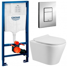 Комплект Система инсталляции Grohe 38772001 + унитаз Bloomix Roland MD1201R/UF01 безободковый