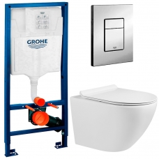 Комплект Система инсталляции Grohe 38772001 + унитаз Bloomix Trend MD1203R/UF01 безободковый