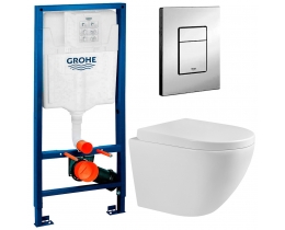 Комплект Система инсталляции Grohe 38772001 + унитаз Bloomix Trend MD1203R/UF02 безободковый