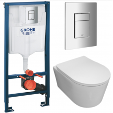 Комплект Система инсталляции Grohe Solido 38811000 + унитаз Bloomix Ultra 3.0 MD1204T/UF3 безободковый торнадо
