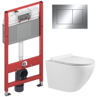 Комплект Система инсталляции TECE 9400412 + унитаз Bloomix Trend MD1203R/UF01 безободковый Комплект Система инсталляции TECE 9400412 + унитаз Bloomix Trend MD1203R/UF01 безободковый