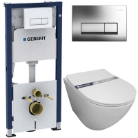 Комплект Система инсталляции Geberit 458.128.21.1 + унитаз Bloomix Trend Long 2.0 AD1203R/UF1 безободковый Комплект Система инсталляции Geberit 458.128.21.1 + унитаз Bloomix Trend Long 2.0 AD1203R/UF1 безободковый