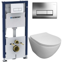 Комплект Система инсталляции Geberit 458.128.21.1 + унитаз Bloomix Trend 3.0 AD1203T/UF1 безободковый торнадо Комплект Система инсталляции Geberit 458.128.21.1 + унитаз Bloomix Trend 3.0 AD1203T/UF1 безободковый торнадо