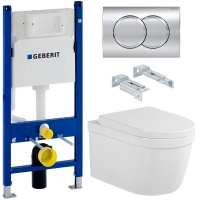 Комплект Система инсталляции Geberit 458.149.21.1 + кнопка смыва Delta01 115.107.21.1 + унитаз Bloomix Rapid SL1233R/UF02 безободковый Комплект Система инсталляции Geberit 458.149.21.1 + кнопка смыва Delta01 115.107.21.1 + унитаз Bloomix Rapid SL1233R/UF02 безободковый