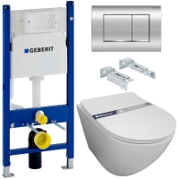 Комплект Система инсталляции Geberit 458.163.21.1 + кнопка смыва Delta30 115.137.21.1 + унитаз Bloomix Trend Long 2.0 AD1203R/UF1 безободковый Комплект Система инсталляции Geberit 458.163.21.1 + кнопка смыва Delta30 115.137.21.1 + унитаз Bloomix Trend Long 2.0 AD1203R/UF1 безободковый