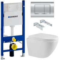 Комплект Система инсталляции Geberit 458.163.21.1 + кнопка смыва Delta30 115.137.21.1 + унитаз Bloomix Trend MD1203R/UF02 безободковый Комплект Система инсталляции Geberit 458.163.21.1 + кнопка смыва Delta30 115.137.21.1 + унитаз Bloomix Trend MD1203R/UF02 безободковый
