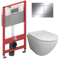 Комплект Система инсталляции TECE 9400412 + унитаз Bloomix Trend 3.0 AD1203T/UF1 безободковый торнадо Ceramic+ Комплект Система инсталляции TECE 9400412 + унитаз Bloomix Trend 3.0 AD1203T/UF1 безободковый торнадо Ceramic+