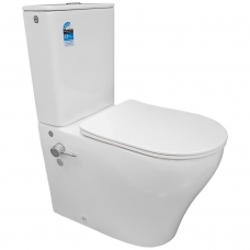 Унитаз-компакт Bloomix Rittberger AD3092RSB/F1 Ceramic+ безободковый с функцией биде и смесителем