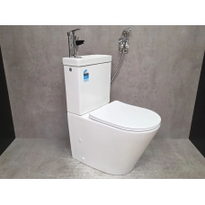 Унитаз-компакт Bloomix Prime F2071SR/UF1 Cеrаmic+ безободковый, с раковиной и смесителем