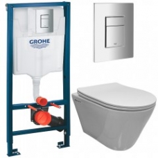 Комплект Система инсталляции Grohe Solido 38811000 + унитаз Bloomix Roland 1201 безободковый