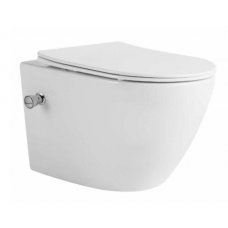 Унитаз подвесной CeramaLux 2196-BD безободковый с функцией биде и смесителем