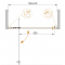 Душевая дверь в нишу Cezares ECO-O-BA-1-80-C-C стекло прозрачное