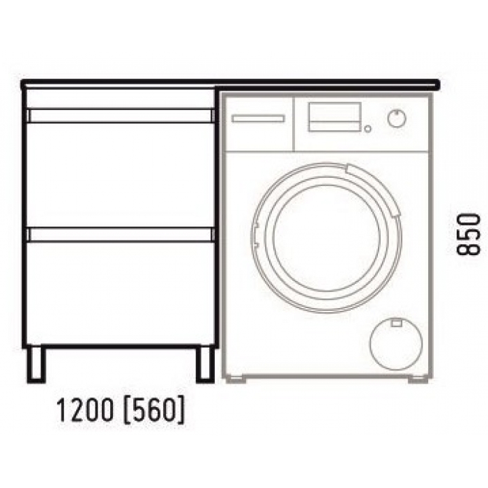 Тумба под стиральную машину размеры