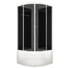 Душевая кабина Domani-Spa Delight High 100х100 черные стенки, стекло тонированное