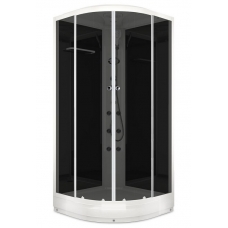 Душевая кабина Domani-Spa Delight 100х100 черные стенки, стекло тонированное, с гидромассажем