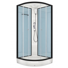 Душевая кабина Domani-Spa Delight 100х100 стенки Dusty blue, стекло прозрачное