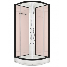 Душевая кабина Domani-Spa Delight 100х100 стенки Pink cappuccino, стекло прозрачное, с гидромассажем