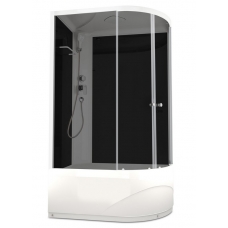 Душевая кабина Domani-Spa Delight High 120х80 L черные стенки, стекло тонированное