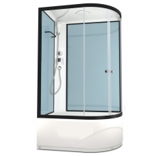 Душевая кабина Domani-Spa Delight High 120х80 L стенки Dusty blue, стекло прозрачное