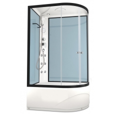 Душевая кабина Domani-Spa Delight High 120х80 L стенки Dusty blue, стекло прозрачное, с гидромассажем