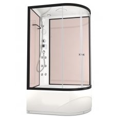 Душевая кабина Domani-Spa Delight High 120х80 L стенки Pink cappuccino, стекло прозрачное, с гидромассажем
