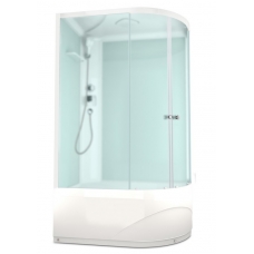 Душевая кабина Domani-Spa Delight High 120х80 L белые стенки, стекло сатин матированное