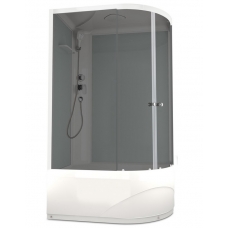Душевая кабина Domani-Spa Delight High 120х80 L белые стенки, стекло тонированное