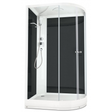 Душевая кабина Domani-Spa Delight 120х80 L черные стенки, стекло прозрачное