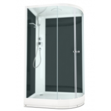 Душевая кабина Domani-Spa Delight 120х80 L черные стенки, стекло сатин матированное