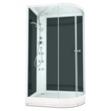 Душевая кабина Domani-Spa Delight 120х80 L черные стенки, стекло сатин матированное, с гидромассажем