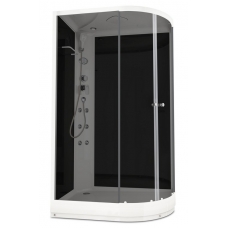 Душевая кабина Domani-Spa Delight 120х80 L черные стенки, стекло тонированное, с гидромассажем