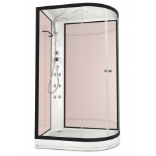 Душевая кабина Domani-Spa Delight 120х80 L стенки Pink cappuccino, стекло прозрачное, с гидромассажем