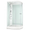 Душевая кабина Domani-Spa Delight 120х80 L белые стенки, стекло прозрачное, с гидромассажем