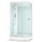 Душевая кабина Domani-Spa Delight 120х80 L белые стенки, стекло сатин матированное
