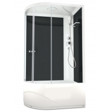 Душевая кабина Domani-Spa Delight High 120х80 R черные стенки, стекло прозрачное